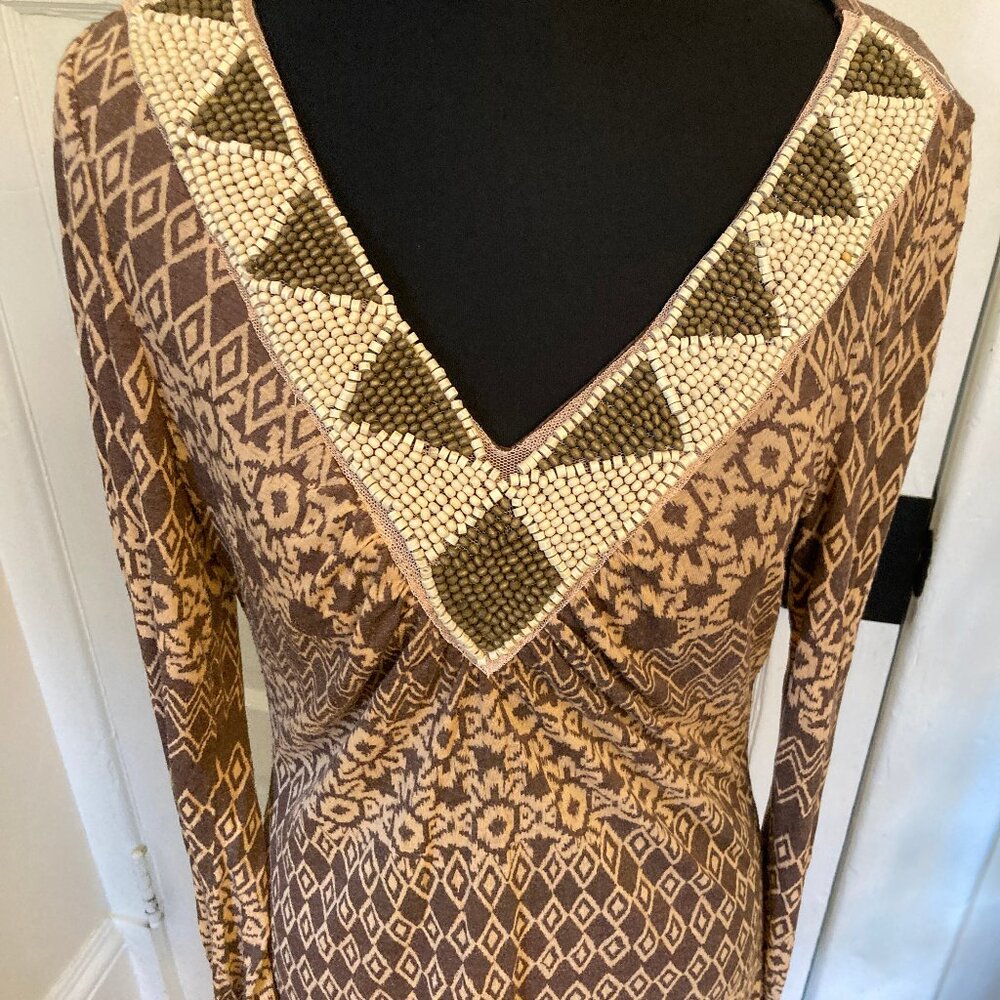 121 Testament Beaded Neckline Top Size L